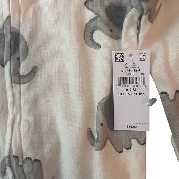 Bundle of 2 Baby One Piece Creepers Bodysuits Zip Front 0-3 Months New With Tags - Picture 4 of 7